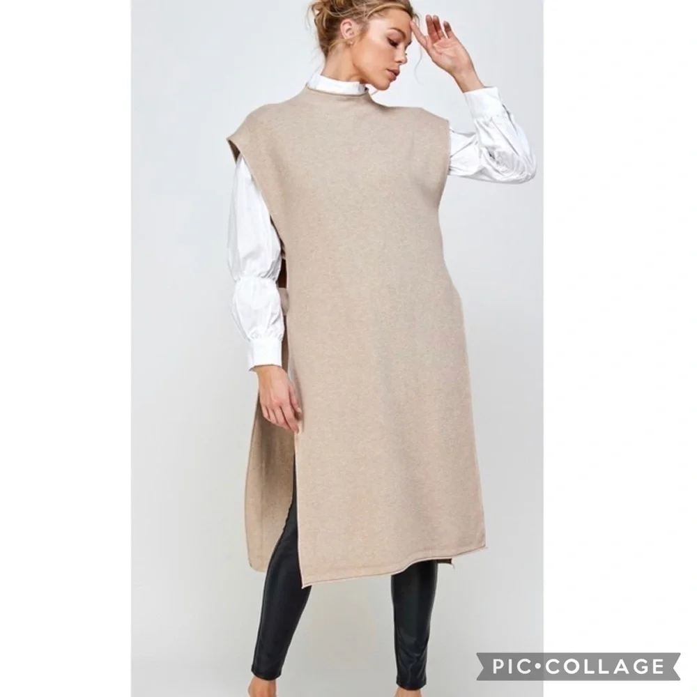 Black Midi Sweater Vest - Picture 5 of 6